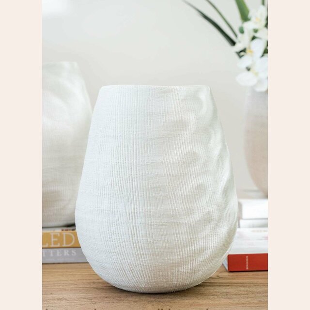 VASIJA IRREGULAR BIG - BLANCA - 13 X 27 CMS
