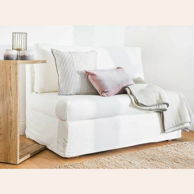 SILLON MANUELITA - FUNDA LAVABLE JEAN BLANCO