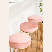 BANCO DE BAR - VELVET ROSA