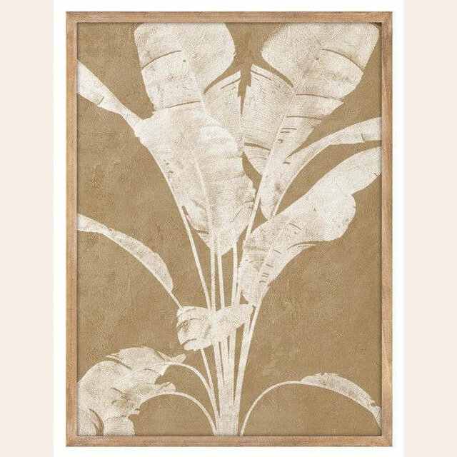 CUADRO PALMA BEIGE 2 - 80 X 60 CMS