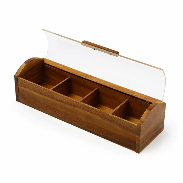 CAJA DE TE BILLI - MADERA Y ACRILICO