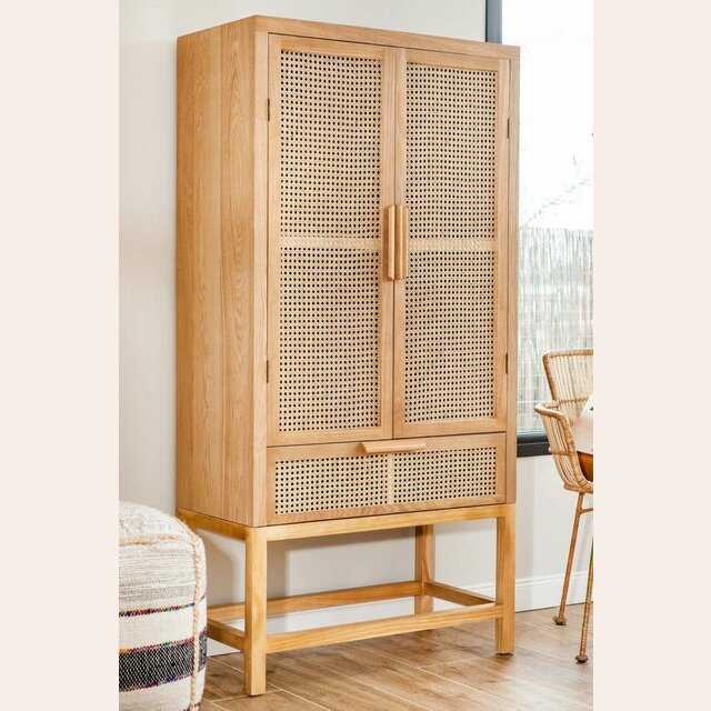 MUEBLE BYRON - PINO MACIZO MIEL Y ESTERILLA