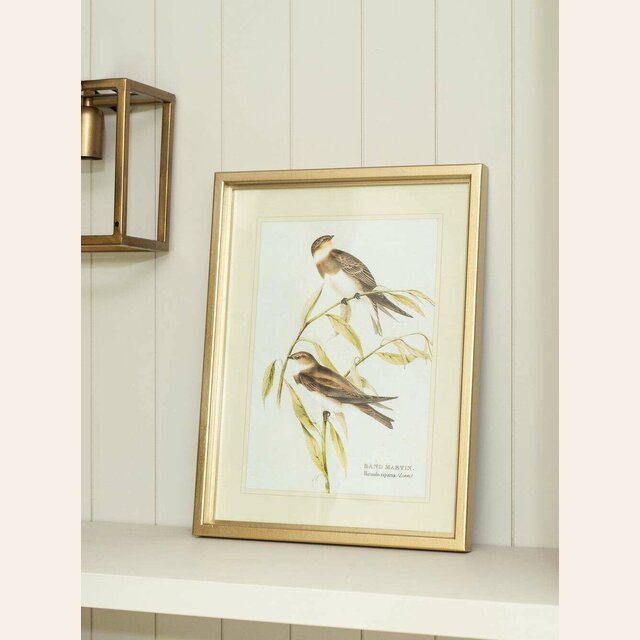 CUADRO BIRDS 1 - MARCO GOLD – 45 X 35 CMS