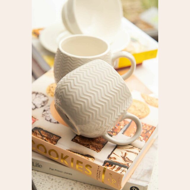 JARRO MUG ZIG ZAG GREY MASON CASH - 350 CC