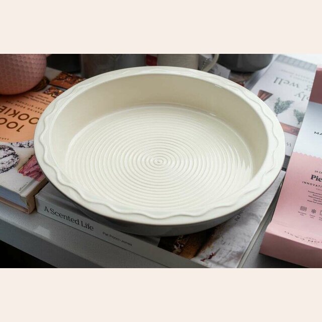 FUENTE DE CERAMICA MASON CASH - REDONDA - CREMA - 29 CMS