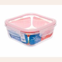 RECIPIENTE HERMETICO CUADRADO DE VIDRIO INVICTA - 1.1 LTS