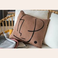 ALMOHADON ABSTRACT - CANELA - 50 X 50 CMS