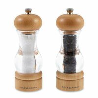 SET 2 MOLINILLOS SAL Y PIMIENTA COLE & MASON - ACRILICO Y MADERA - 16.5 CMS