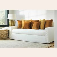 SILLON UMA - 5 ALMOHADONES - LINO Y TERCIOPELO ANTIMANCHAS
