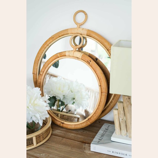 ESPEJO REDONDO DE BAMBOO - SIKA DESIGN - 40 CMS