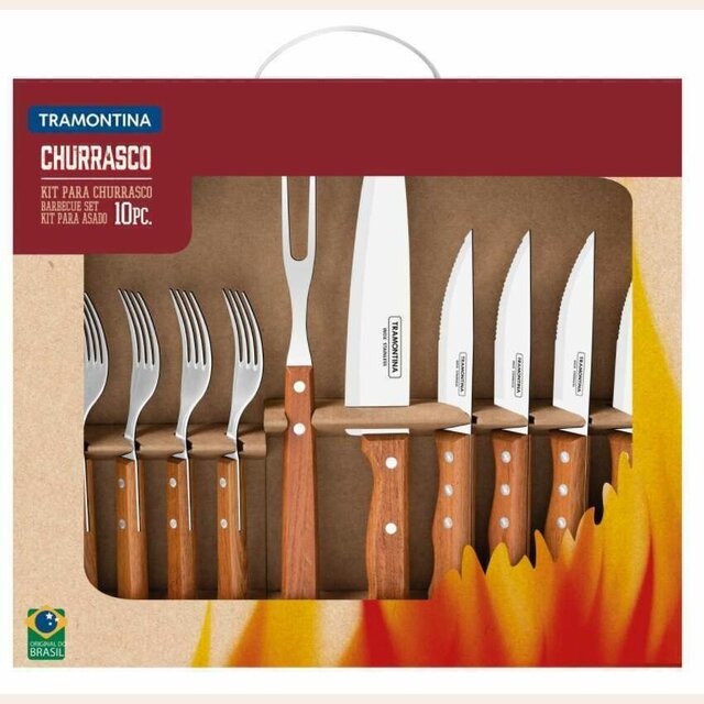JUEGO PARA ASADO 10 PIEZAS TRAMONTINA