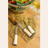 SET DE 4 ESPATULAS - MANGO HUESO