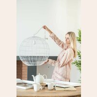 LAMPARA DE TECHO GLOBO WHITE - 55 CMS