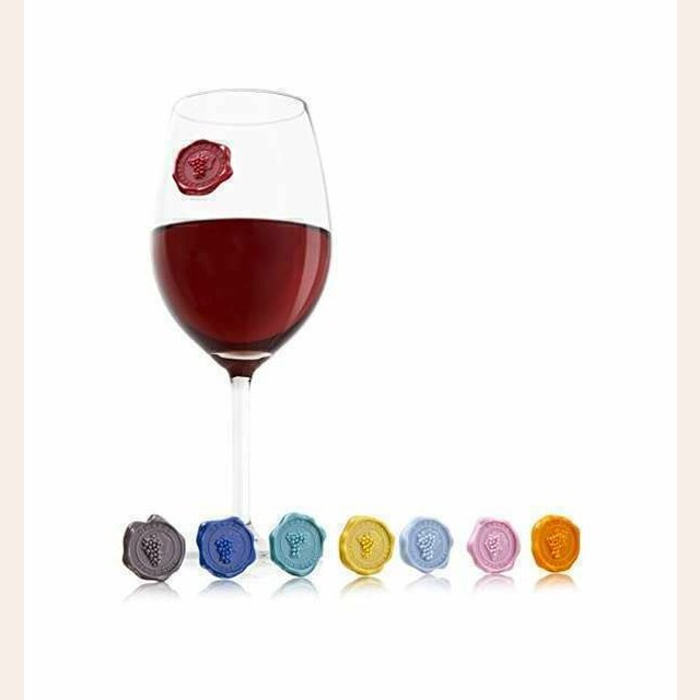 SET DE 8 IDENTIFICADORES DE COPAS Y VASOS VACU VIN