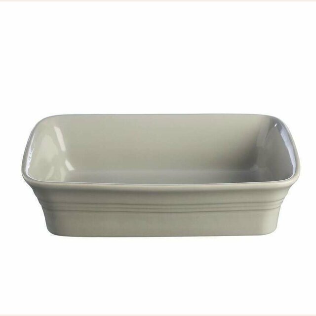 FUENTE DE CERAMICA RECTANGULAR MASON CASH - GRIS - 31 CMS