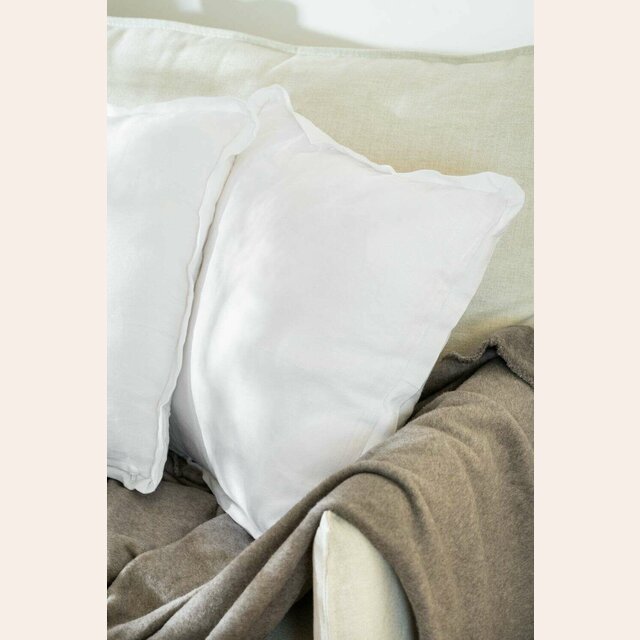 ALMOHADON 100% LINO - OFF WHITE - 45 X 45 CMS