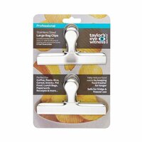 SET 2 CLIPS PARA BOLSAS ACERO INOX TAYLORS - GRANDES