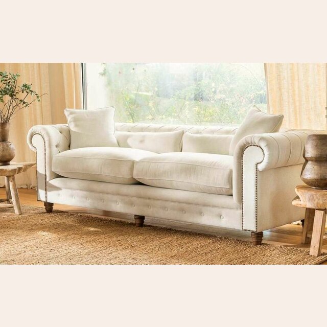 SILLON CHESTERFIELD - LINO ANTIMANCHAS 