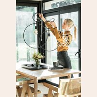 LAMPARA DE TECHO GEO - BLACK - 40 X 57 CMS