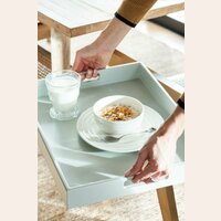 BANDEJA DE MADERA - 46 X 35 CMS - VERDE CLARO