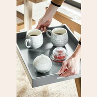BANDEJA DE MADERA - 46 X 35 CMS - GRIS