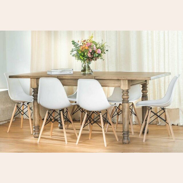 MESA COMEDOR DE CEDRO EMMA - EXTENSIBLE