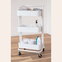 CARRO METAL 3 ESTANTES - BLANCO