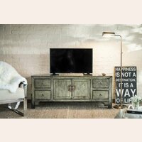 MUEBLE PARA PLASMA ORIENTAL - VERDE CEMENTO