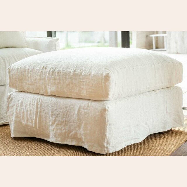 PUFF ALMA LINO BLANCO - 81 X 81 CMS