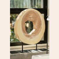 ESCULTURA CIRCULO - ACACIA Y HIERRO