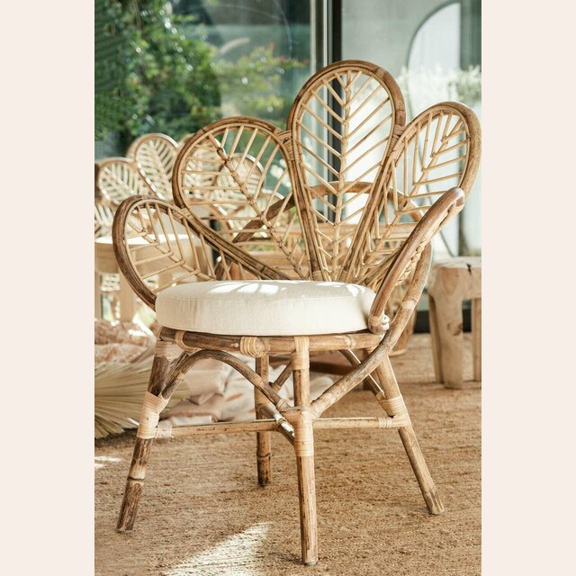 BUTACA SOL - BAMBOO RATTAN Y LINO