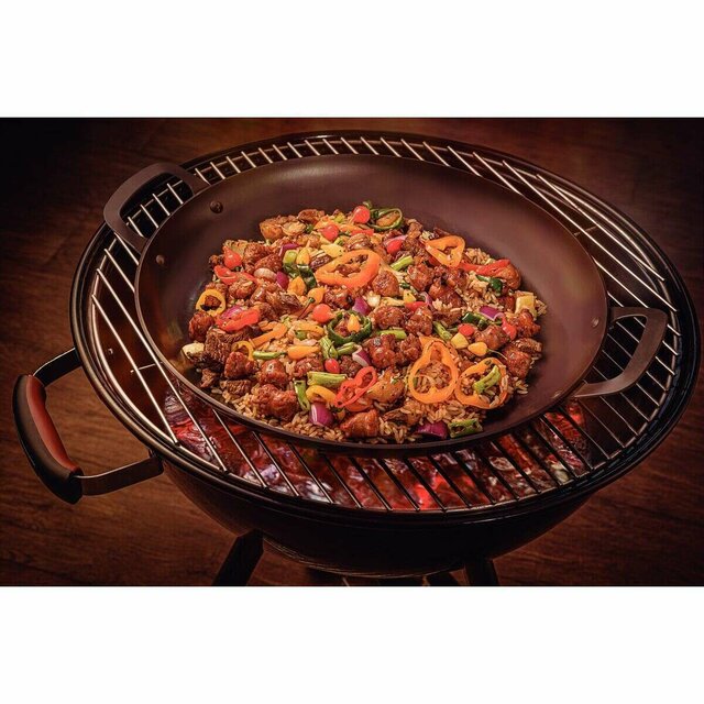 SARTEN WOK DE ACERO NITROCARBURADO TRAMONTINA - 40 CMS