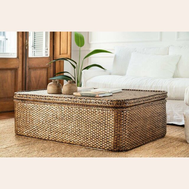 MESA BAUL - RATTAN CLARO