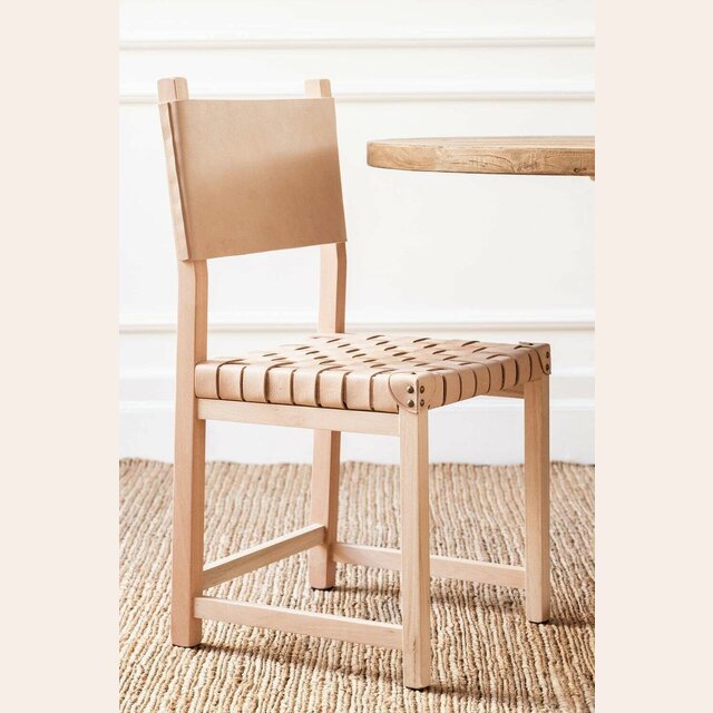 SILLA DE COMEDOR TURRON - CUERO TRENZADO