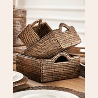 CESTO DE RATTAN - 18 X 18 CMS