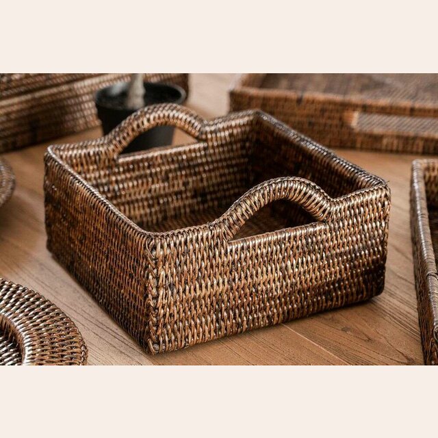 CESTO DE RATTAN - 20 X 20 CMS