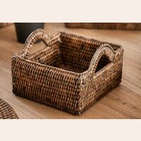 CESTO DE RATTAN - 23 X 23 CMS
