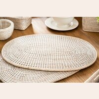 POSAFUENTES OVAL RATTAN WHITE