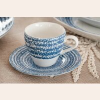 TAZA DE CAFE CON PLATO BLUE CHIC