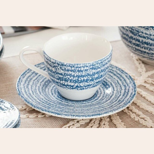 TAZA DE TE CON PLATO BLUE CHIC