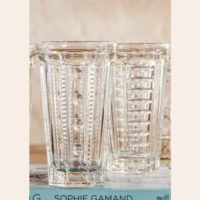 SET 4 VASOS LA ROCHERE FIESTA - LONG DRINK - 350 CC