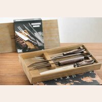 JUEGO 3 PIEZAS DE ASADO CON ESTUCHE DE MADERA TRAMONTINA