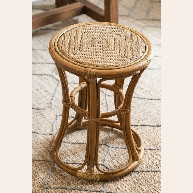 MESA AUXILIAR / BANQUITO - BAMBOO Y RATTAN - SIKA DESIGN