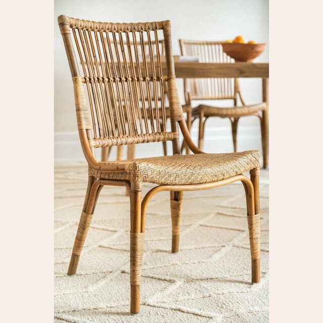 SILLA PIANO - RATTAN Y BAMBOO - SIKA DESIGN