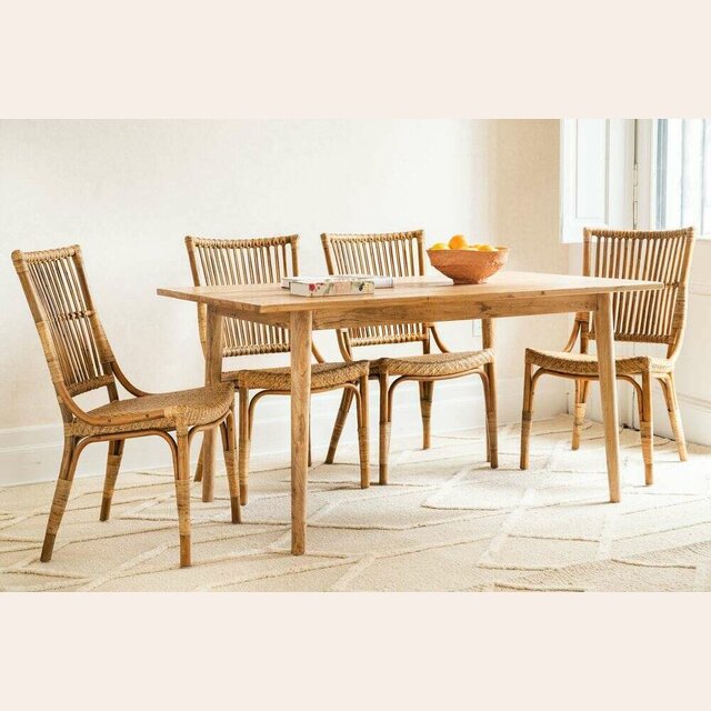 MESA COMEDOR NORDICA - OLMO NATURAL - 1.50 X 0.90 MTS