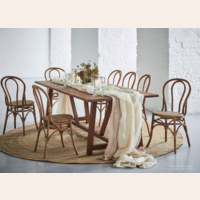 MESA COMEDOR DE TEKA MACIZA - SIKA DESIGN - 1.80 X 1.00 MTS