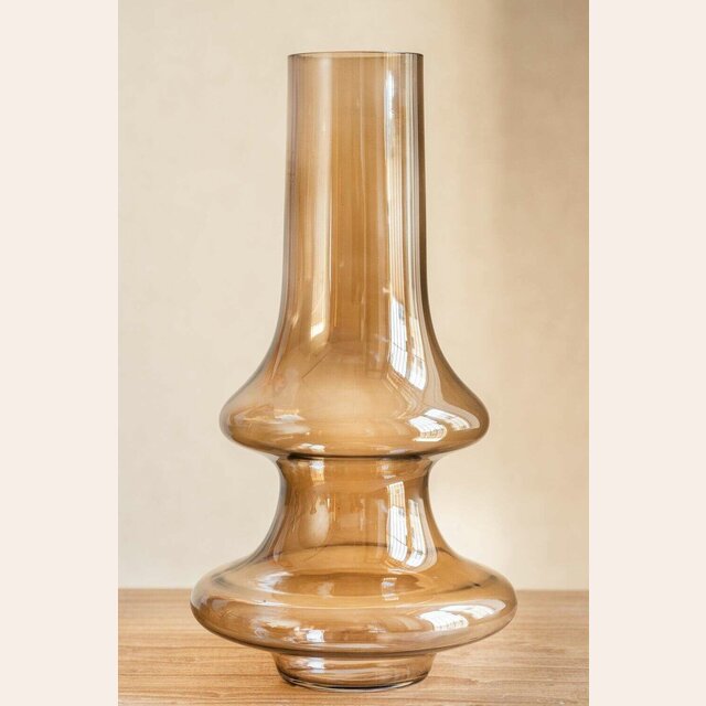 VASIJA DE VIDRIO OCRE - 35 CMS
