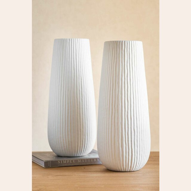 VASIJA CEMENTO BLANCA - 40 CMS