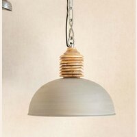 LAMPARA DE TECHO INDUSTRIAL GRIS CLARO - 40 CMS