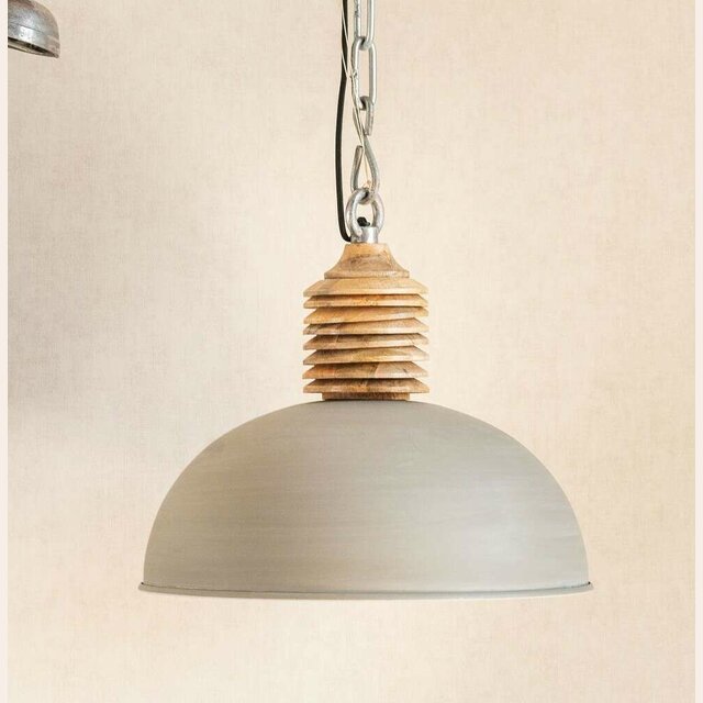 LAMPARA DE TECHO INDUSTRIAL GRIS CLARO - 40 CMS
